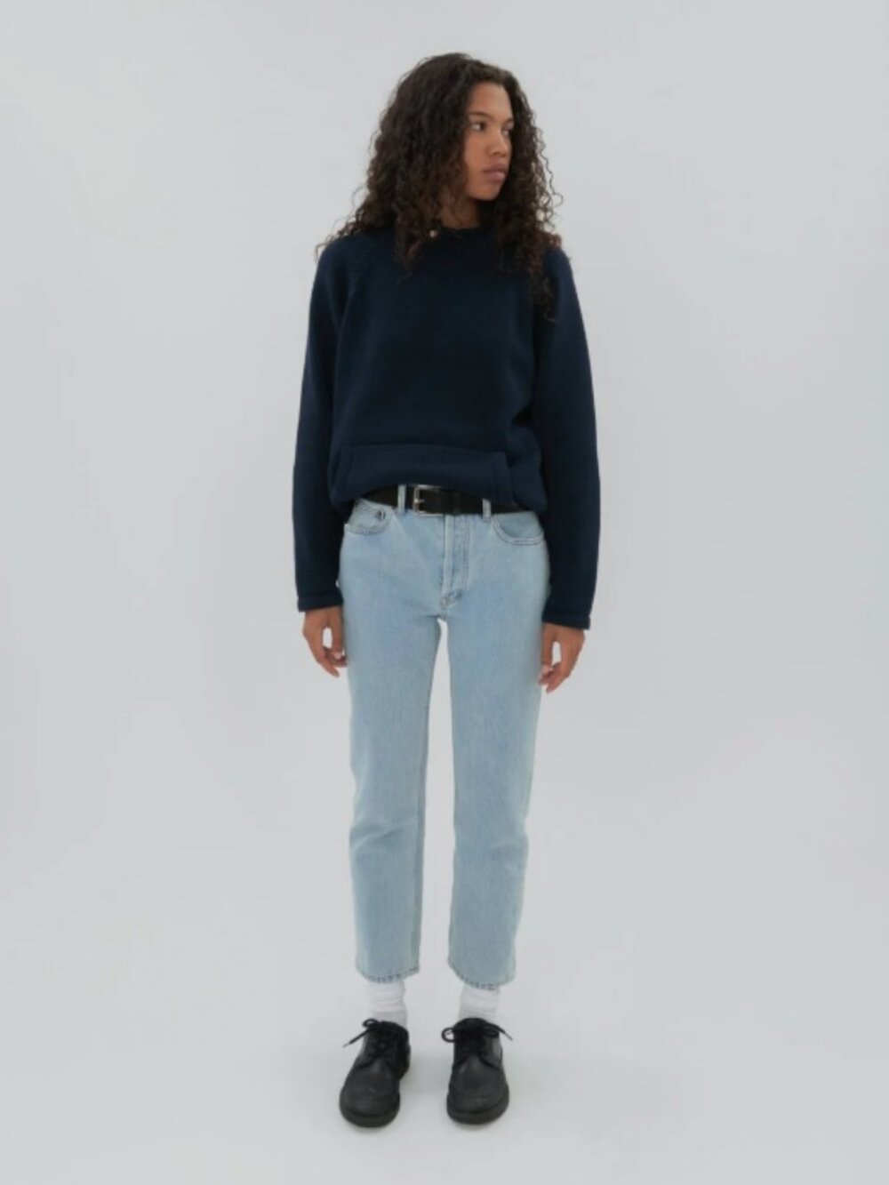 Still Here High Rise Crop Tapered Leg Classic Vintage Blue Style Jeans Size 26
